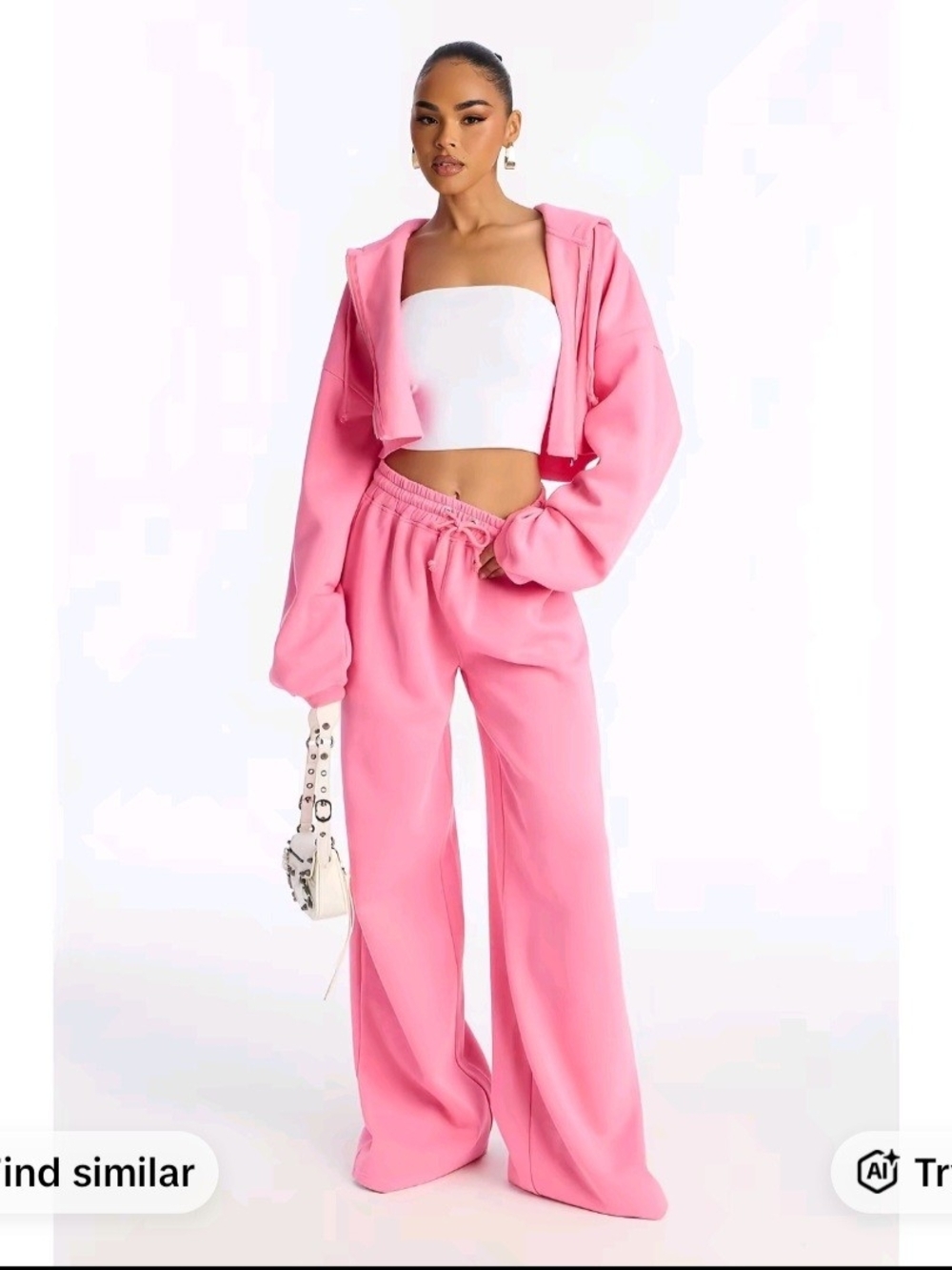 Women's Pink Wide-Leg Lounge Pants - Brand
